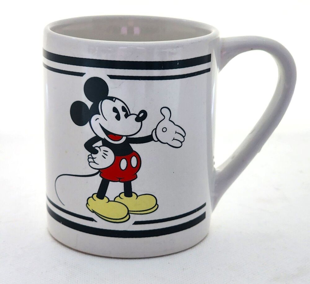 Disney Mickey Mouse Ceramic Coffee Mug Gibson Classic Red Black White 1 Cup/8 oz